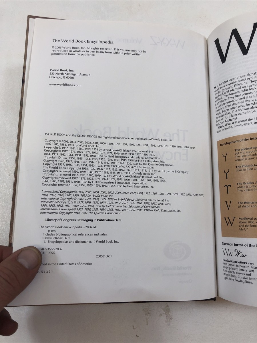 World Book Encyclopedia - World Book Inc. : Vol. 21, W-X-Y-Z