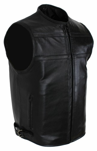 Chaleco de cuero para moto y ocio para hombre Biker Club Custom Kutte CUERO | eBay