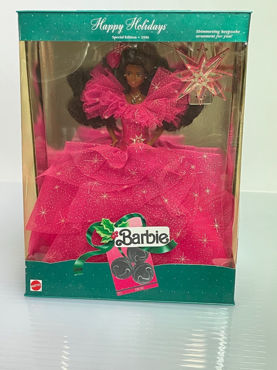 Happy holidays 1990 Barbie Special Edition African-American Doll
