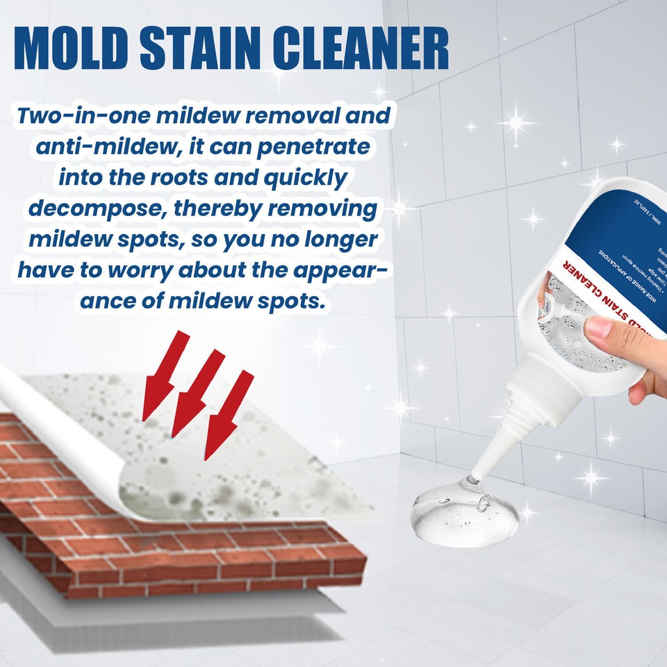 2pcs Mold Remover Gel For Bathroom Rapid Effective Mold