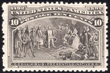 U.S. (Scott 237) 10¢ Black Brown, Columbian Exposition, Mint-OG-NH VF