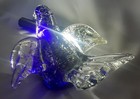  Blue Bird Art Glass Solid Paperweight Clear Sparkle — photo 3