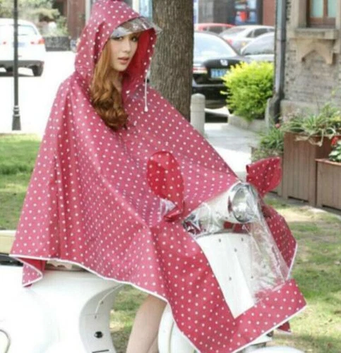 Rot Regenponcho unisex Regencape Rain Regencape Fahrrad Wasserdicht Regenschutz