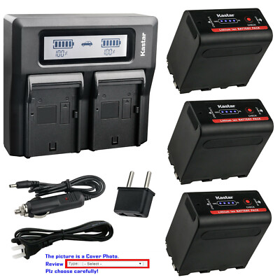 Kastar Battery LCD Fast Dual Charger for Sony F960 CCD-TR717 CCD-TR718 CCD-TR728