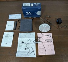 Sony CD Walkman D-EJ955 Silver Portable CD Player with Accessories