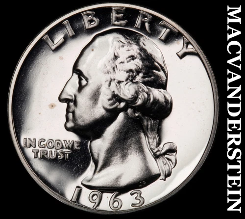 1963 Washington Quarter- Silver- Choice Gem Proof Luster No Reserve #J2309