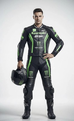 Kawasaki Ninja Motorcycle Racing Suit Leather One/Two Piece MotoGP