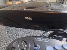Sega Saturn Console Bundle USA Region Black Controller TESTED WORKING 