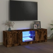 Modern Wooden TV Tele Stand Cabinet Home Entertainment Unit With LED Lights