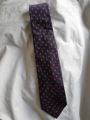 Burberry Krawatte Luxus Schwarz Rot gemustert Zustand Top wie Neu NP 220
