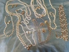 Vintage Lot Of Faux Pearl Beaded Necklaces With Earrings Costume Jewelry