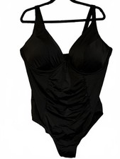 Swimsuits For All Black One-Piece Swimsuit Size 22