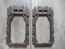 Playmobil Zubehör | 2x offene Wand | Mauer zur Ritterburg | Fachwerkhaus
