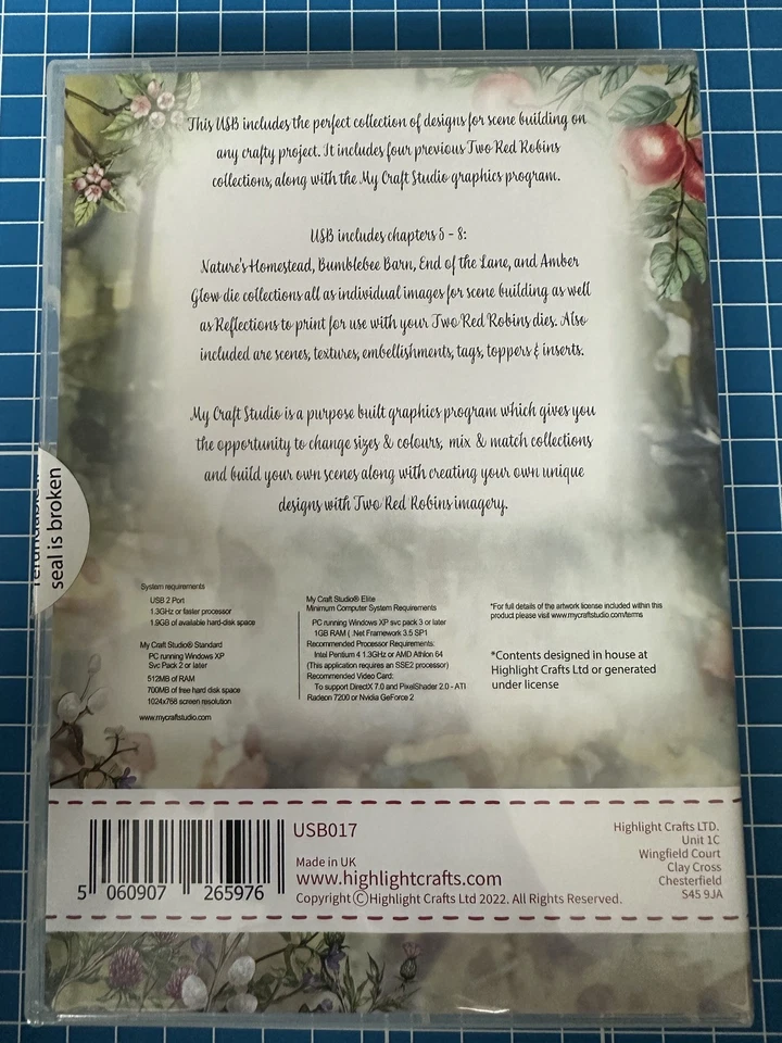 My Craft Studio Two Red Robins Scene Building Vol 2 USB – New & Sealed - Image 2 of 2