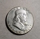 1961 Ben Franklin  50-Cent Coin Half Dollar 90% silver