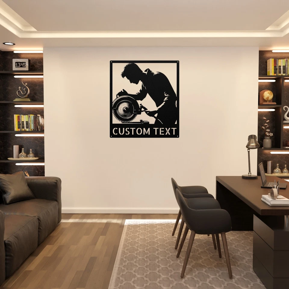 Personalized Workshop Metal Sign Custom Name for Garage Shed or Office Decor - Image 3 of 4