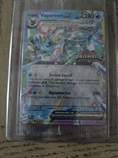 Pokémon TCG Vaporeon EX 023/131 Prismatic Evolutions Double Rare Stamped