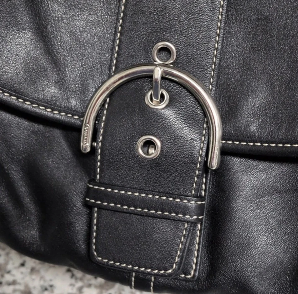 Bolso de Hombro Coach SoHo Cartera Hebilla Solapa con Cartera a Juego De Colección Y2K De Colección Foto 3 de 4