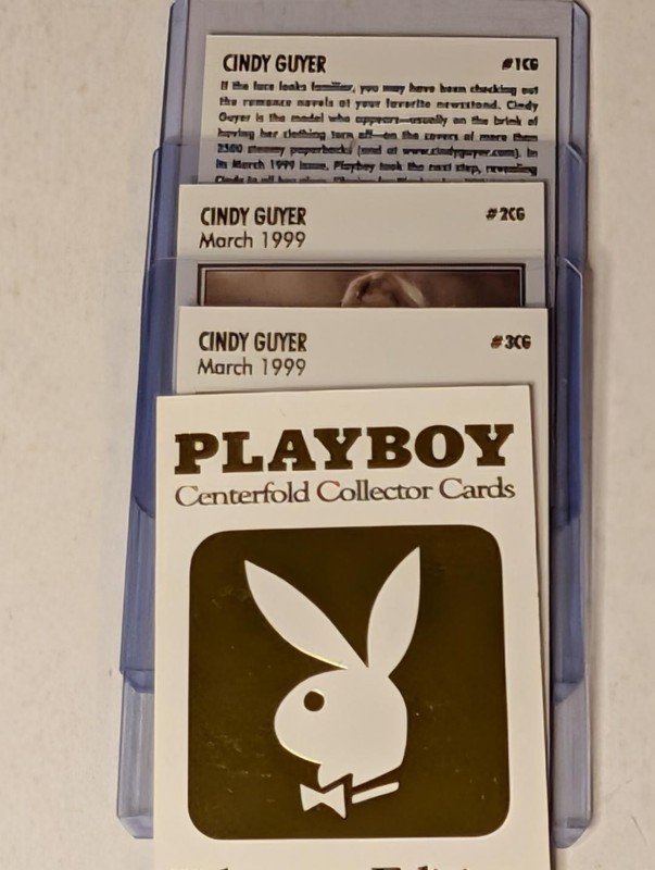 Playboy 3 Cindy Guyers gold  insert cards 1CG -3CG