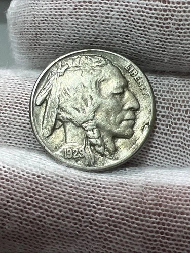 1929 S Near Full Horn XF High Grade Buffalo Nickel - Better Date US Coin!