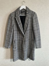 F&F Longline Check Coat With Wool Size 12