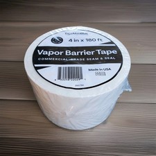 Vapor Barrier Tape - 4 inch x 180' Roll, Made in USA, White Polyethylene Tape...