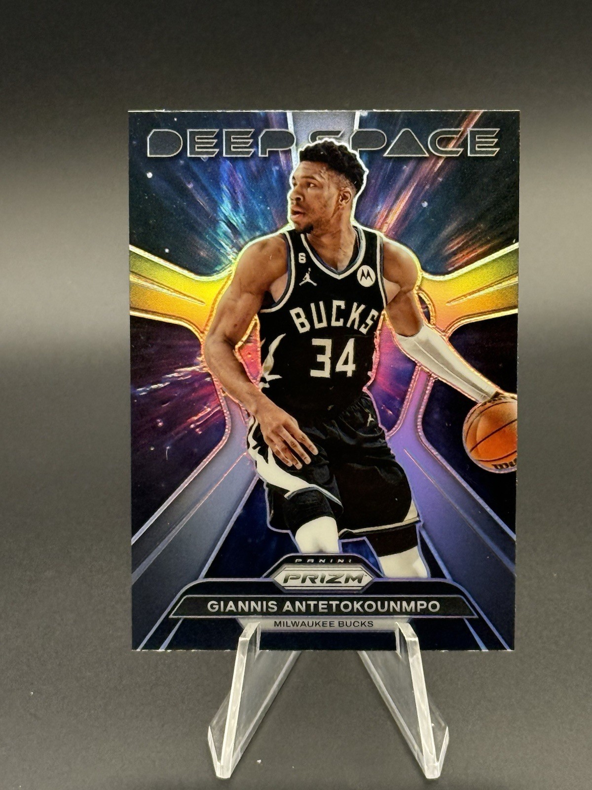 2023-24 Panini Prizm Deep Space Silver Prizm #9 Giannis Antetokounmpo Bucks