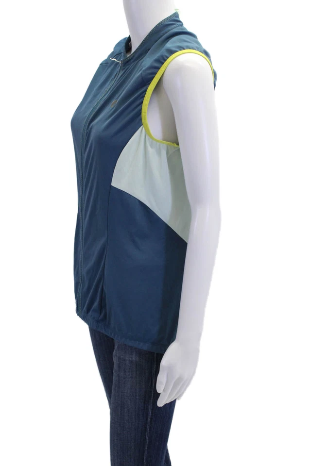 Chaqueta Chaleco Ligero Pearl Izumi Para Mujer Cremallera Frontal Cuello Redondo Azul Talla XL Foto 2 de 4