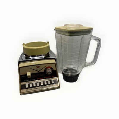 VINTAGE IMPERIAL OSTERIZER GLASS BLENDER PULSE MATIC 16 DUAL CYCLE