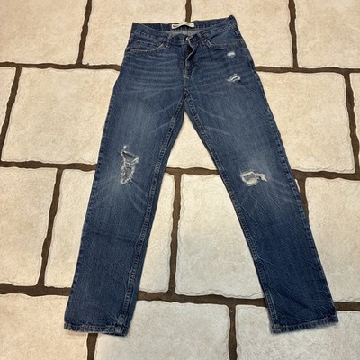 Levi s 502 Boys Jeans Regular Taper Size 14 Reg 27x27 Med Wash Distressed