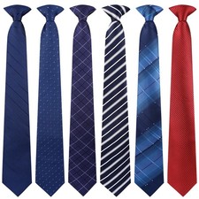 ONESING 6 Pcs Clip on Ties for Men 20 Inch Tie One Size, Multicolor
