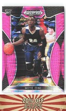 2019 Panini Prizm Draft Picks #60 RC Miye Oni Prizms Pink Pulsar Yale Bulldogs