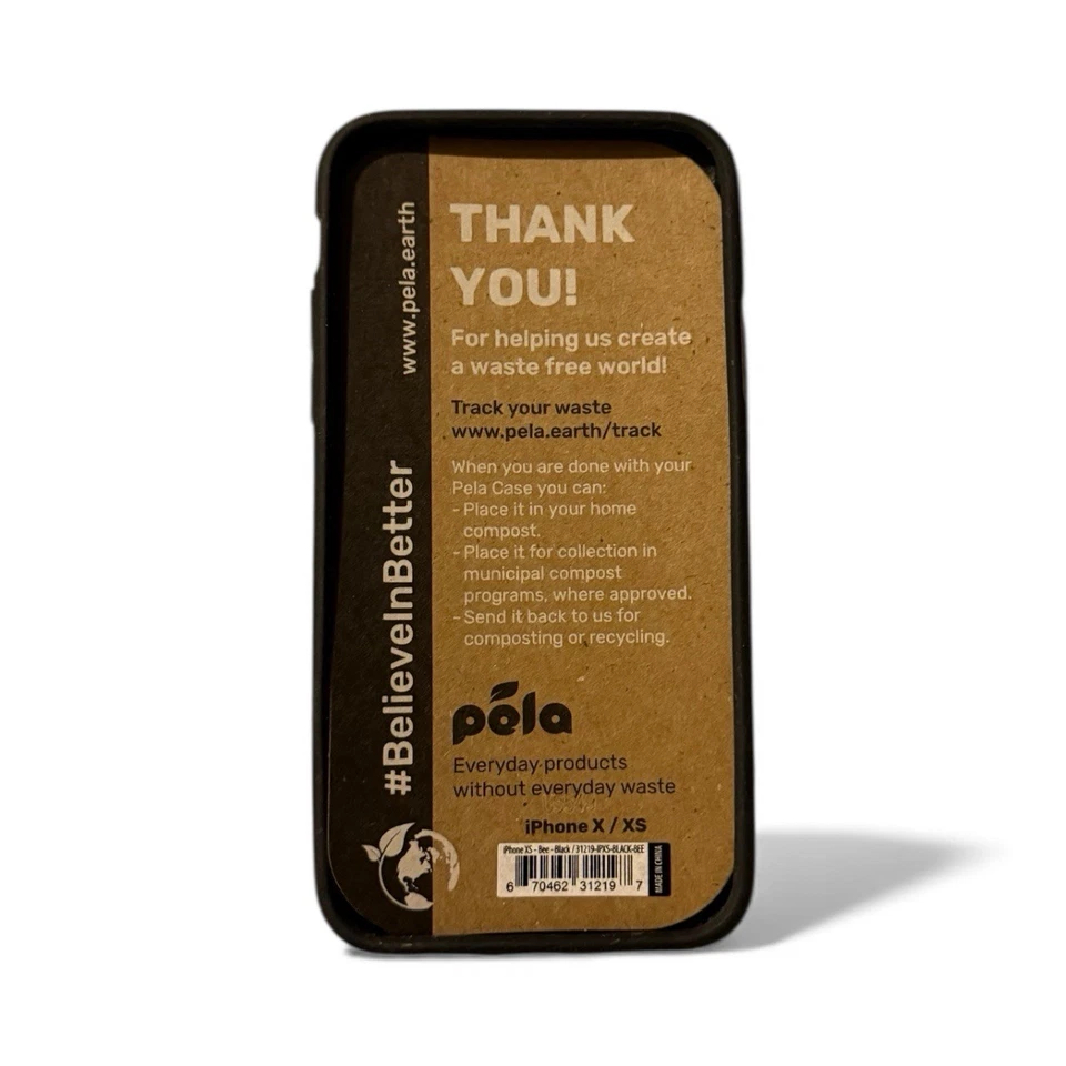Capa Pela para iPhone X/XS Black Honeybee - Ecológica, compostável - Imagem 2 de 2