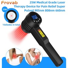 25W Super Pulsed Laser Therapy Device 660/808nm/905nm for Arthritis  Joint Pain