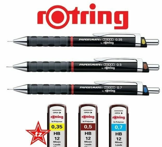 rotring Druckbleistift Tikky RD 3er Set + 36 Minen