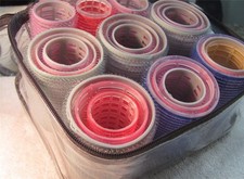 Goody Mesh Hair Rollers Set 1in 1 1/4in Plastic Multicolor w/ Travel Case