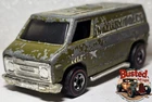 Hot Wheels Redlines Khaki Kooler Super Van, Olive Drab, 1976 Flying Colors, HK