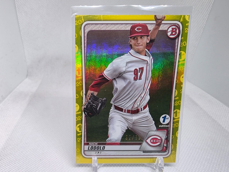 2020 Bowman First Edition Gold #BFE-39 Nick Lodolo Cincinnati Reds 1st #32/75