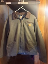 Carhartt Men s L Green Lined Full Zip Jacket ...