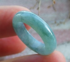Video Certified Green Natural A Jadeite Jade Round Circle Ring NO. 5.25  419184