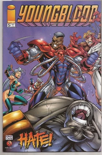 YOUNGBLOOD #5 – 1ST APPEARANCES - ROGER CRUZ VARIANT COVER - ROB LIEFELD - 1996