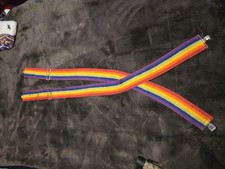 Vintage 70s Rainbow Honcho Suspenders Mork and Mindy Robin Williams Pride 80s