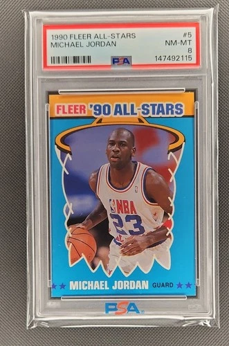 1990-91 Fleer PSA 8 All-Stars Michael Jordan #5