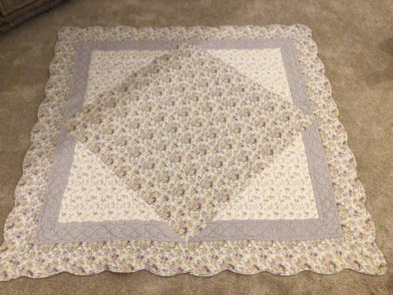 Queen/King 90”x90” Country Quilt Excellent Lavender Donna Sharp Cracker Barrel