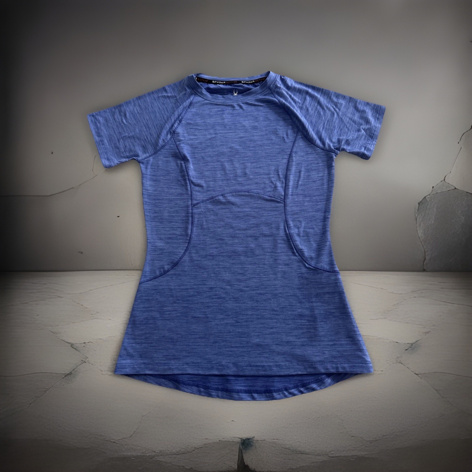 Spyder Active Top Women’s Size XS Purple Short Sleeve Zip Pocket Performance Tee