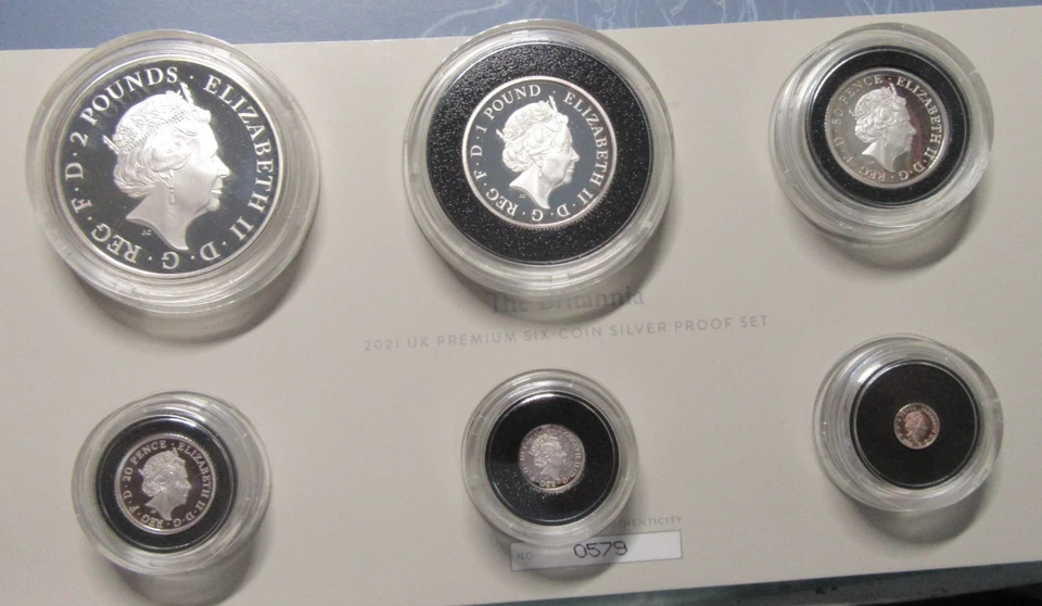 2021 Royal Mint Silver Proof Britannia 6 Coin Set Box & COA - Image 2 of 4