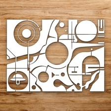 Geometric Minim Large Reusable Wall Stencil For Painting DIY Home Decor Template