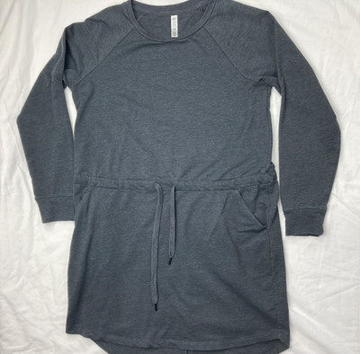 Baseline Atheletics Athleisure Dress Size Medium Charcoal Sweater Dress Women's