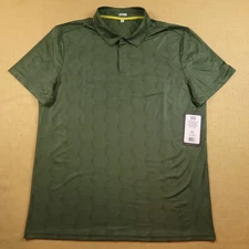 NWT RBX Golf Men's XL Stay on Course 3-Button Collar Polo Shirt Green