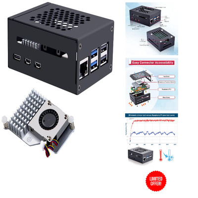 Raspberry Pi 5 Gehäuse mit Active Cooler und SSD Shield
